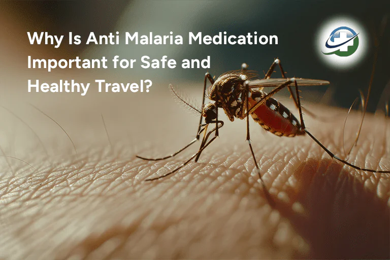 Traveller consulting pharmacist about anti-malaria medication at Burnham Health Pharmacy